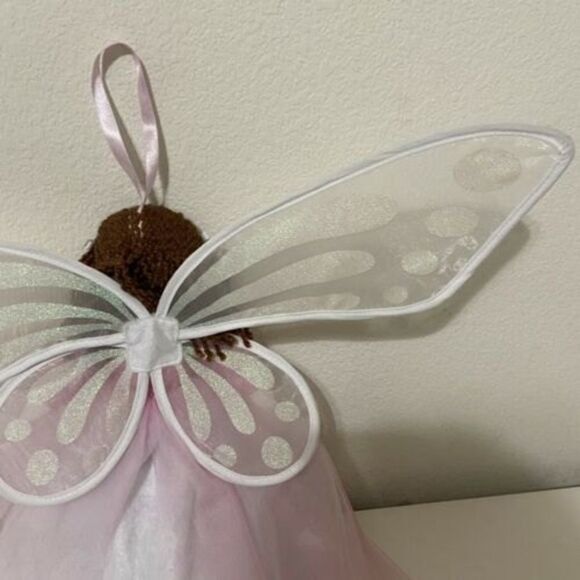 Pottery Barn Kids Designer Doll Butterfly Wings Fairy Pink Tulle Brown Hair - Picture 11 of 12
